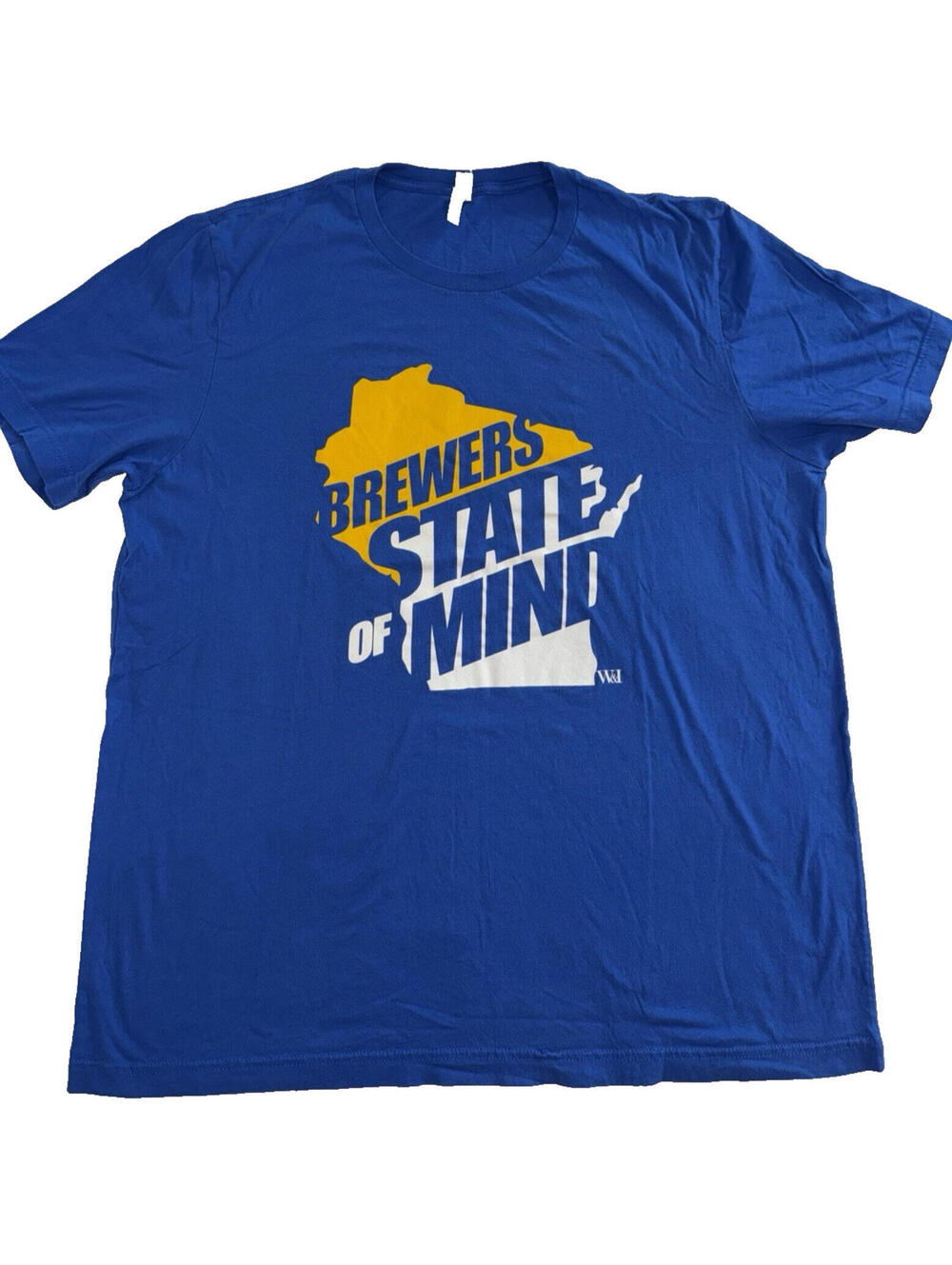Milwaukee Brewers State of Mind T-Shirt Mens XL Blue MLB Baseball Graphic Tee